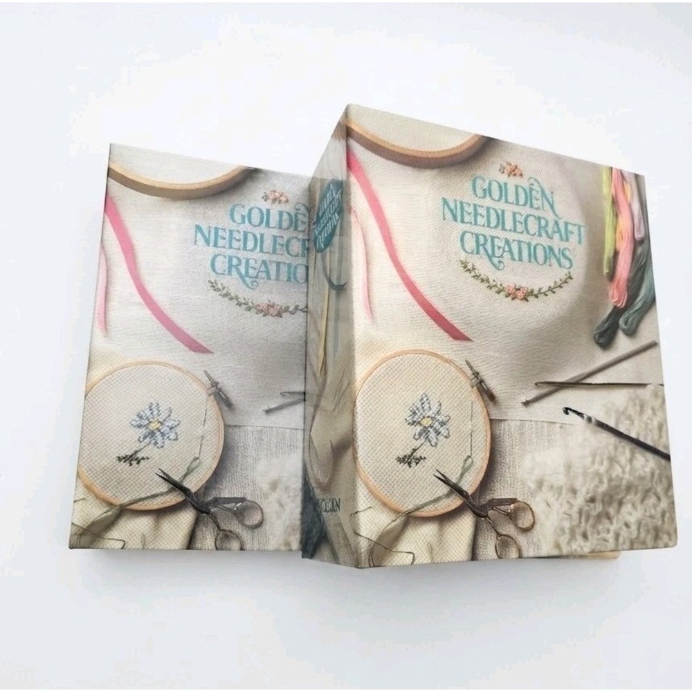 Vintage 1989 Golden Needlecraft Creations Patterns Crochet in a 2‎ Binder set
